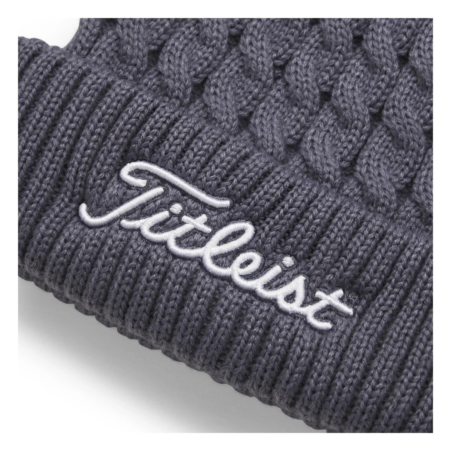 Titleist Cable Knit Pom Pom Golf Beanie TH23WCKNPN2