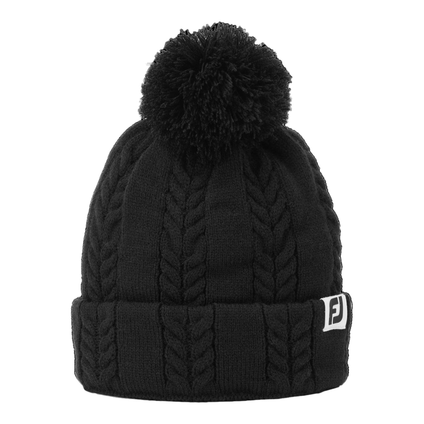 FootJoy Ladies Cable Knit Golf Bobble Hat FWH22WCB