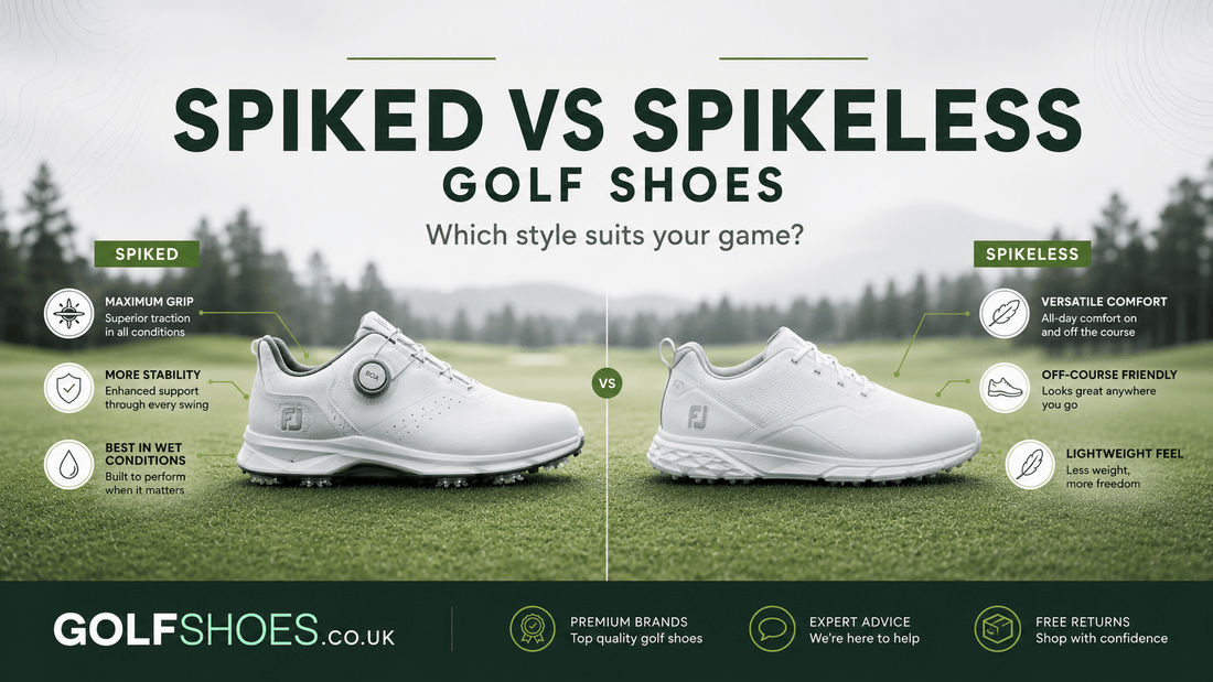 Spiked vs Spikeless Golf Shoes - Golfshoes.co.uk