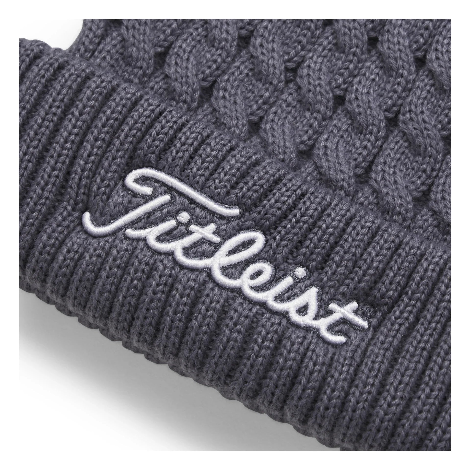 Titleist Cable Knit Pom Pom Golf Beanie TH23WCKNPN2