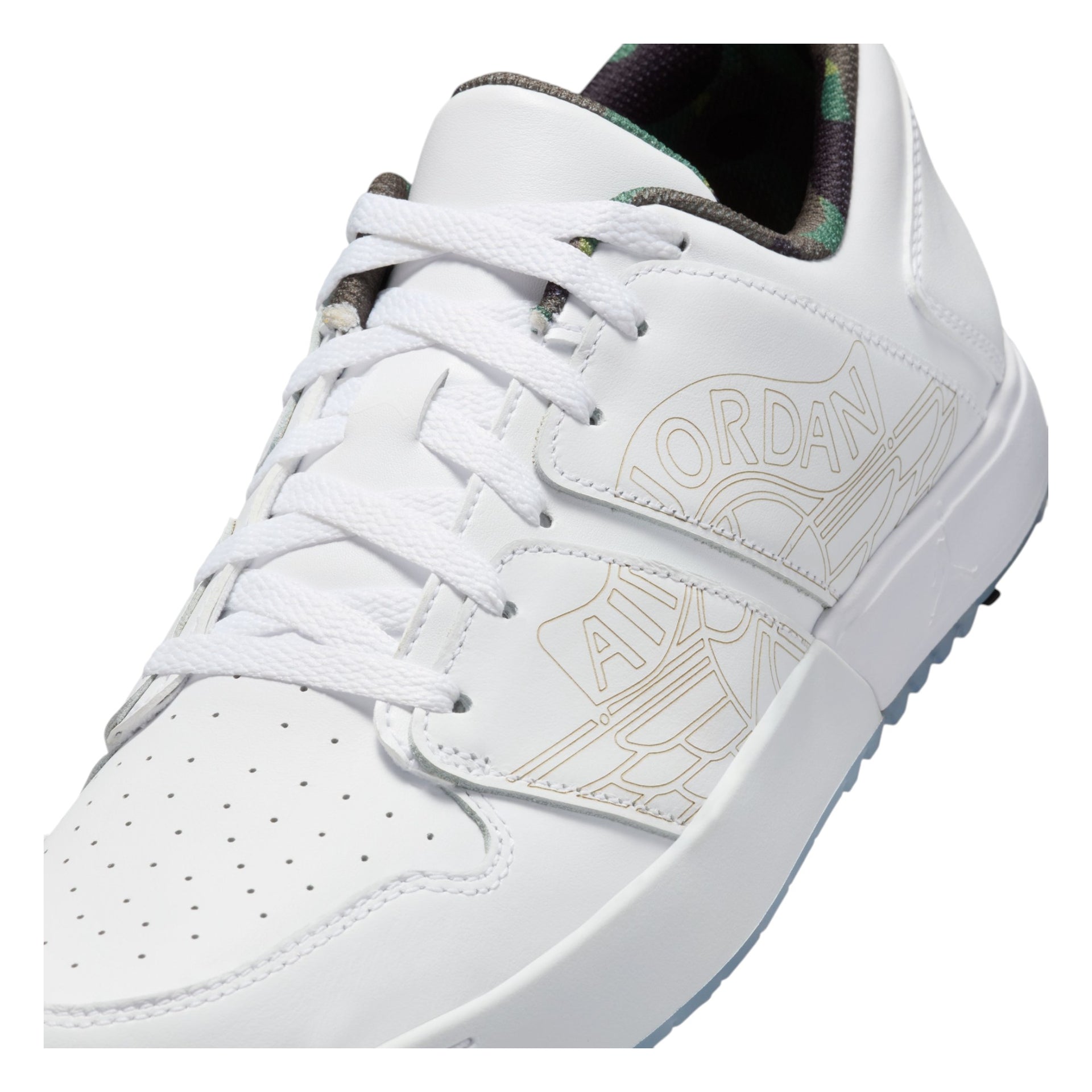 Nike Air Jordan 1 NU Retro G Golf Shoes FZ4153 White/Camo Green/Blue