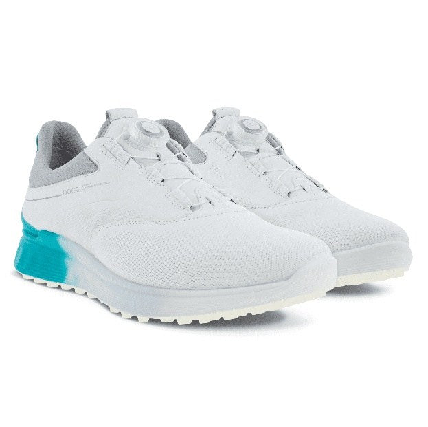 男性用 ECCO Golf S-THREE BOA Men's ECCO® Golf S-Three Leather Gore-Tex Golf Shoe | Blue