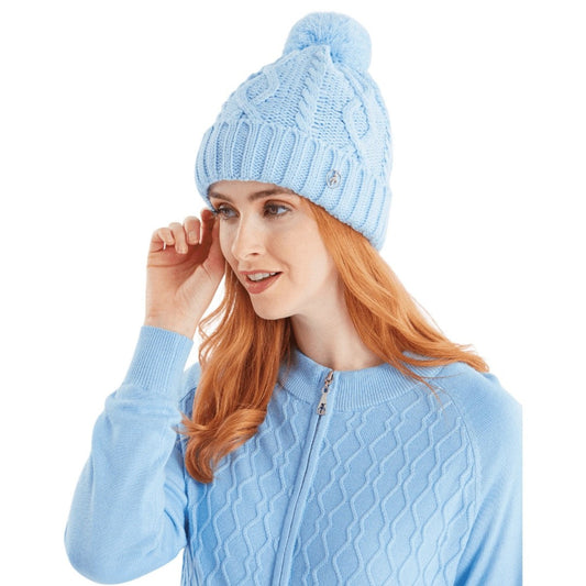 Green Lamb Ladies Krista Fleece Lined Cable Golf Hat AG23998
