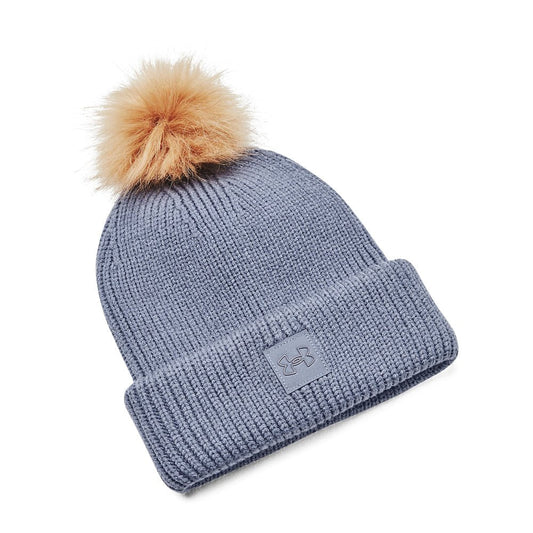 Under Armour Ladies Infrared Halftime Ribbed Pom Beanie 1373098