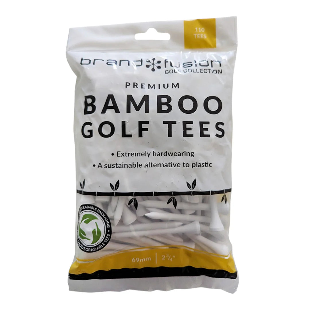 Brand Fusion 69mm Bamboo Golf Tees | 110 Pack