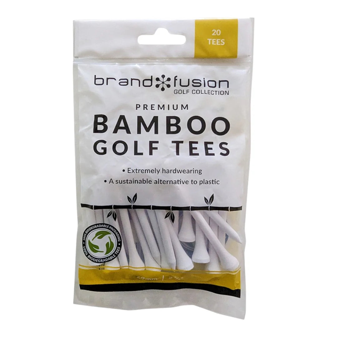 Brand Fusion 69mm Bamboo Golf Tees | 20 Pack